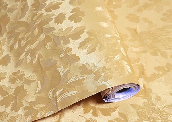 Papel de parede removível do banheiro autoadesivo natural do PVC do rolo da etiqueta do papel de parede da madeira 3D