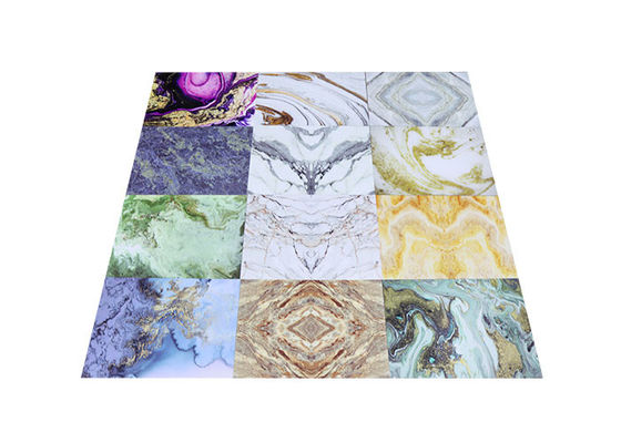 elevação decorativa interior da folha do mármore do PVC de 1220x2800mm lustrosa para o banheiro