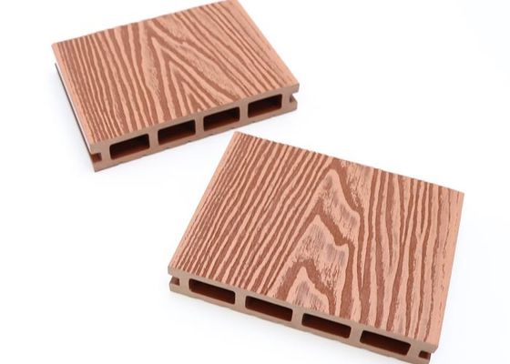 O Decking de madeira exterior 3D da grão WPC gravou o revestimento composto plástico de madeira