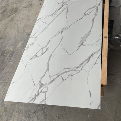 3D que imprime a folha 1220x2440 de mármore UV milímetro do mármore do PVC para a decoração da parede