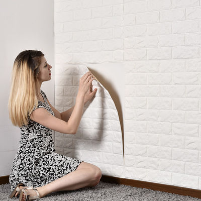 papel de parede autoadesivo do papel de parede da espuma do PE 3D para a decoração da casa