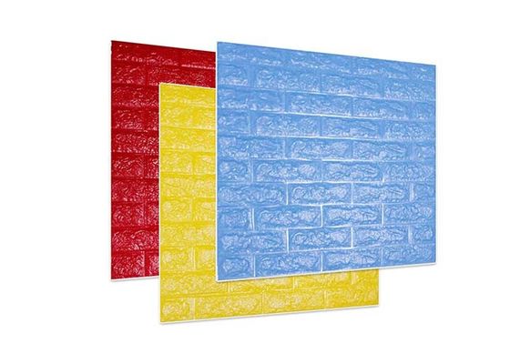 Papel de parede forte da espuma do tijolo do vinil da viscosidade 3D para a decoração da parede