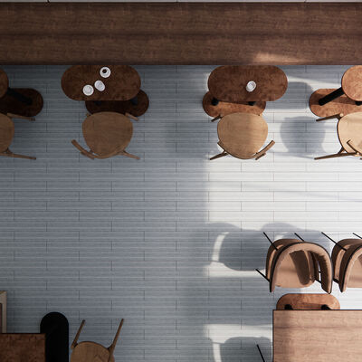 Filtro decorativo de piso fácil de instalar e removível com padrões realistas