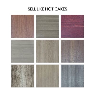 0.5mm Eco-friendly Pvc auto-aderente adesivos de piso Material de decoração