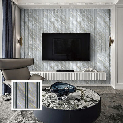 Painel de parede de teto canelado em PVC, resistente à umidade e fácil de instalar, para decoração de parede de teto de interiores modernos