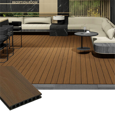 Premium Outdoor WPC Composite Decking ∙ Solid Waterproof Wood Plastic Flooring com acabamento moderno