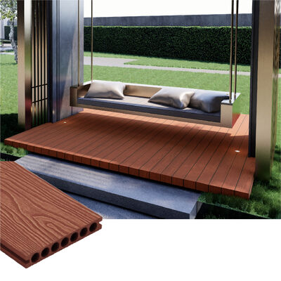 Alto resistência WPC Decking Outdoor Waterproof Composite Flooring para aplicações de jardim exterior