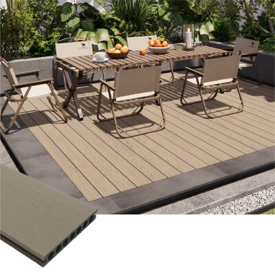 Outdoor Waterproof WPC Decking Boards para piscinas e projetos paisagísticos com resistência a intempéries