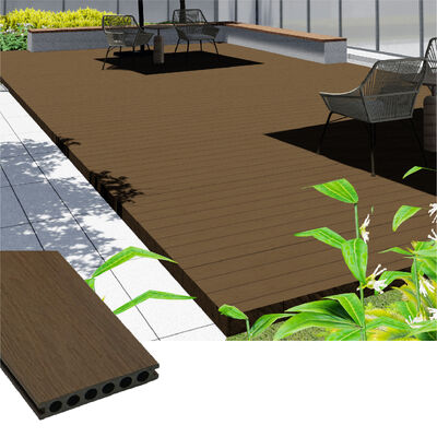 Outdoor Waterproof WPC Decking Boards para piscinas e projetos paisagísticos com resistência a intempéries