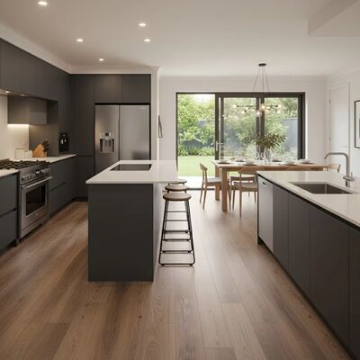 Prancha de flutuação do fechamento do clique da camada do desgaste do assoalho 20mil do vinil rígido impermeável do Spc 5mm