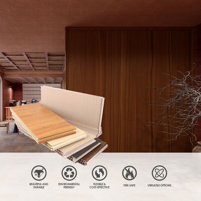 Painel de parede de divisória de PVC Divisor decorativo para uso comercial de escritório