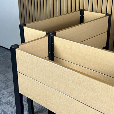 Cama de jardim moderna com resistência à água, ignífugo, ecológico, madeira plástica composta para o exterior