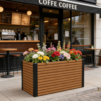 Canteiro Elevado Moderno à Prova d'Água e Retardador de Chamas Ecológico para Exterior
