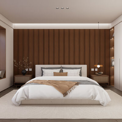 Painel de parede de WPC à prova d'água para interiores Instalação fácil revestimento de parede de flutuante para decoração de interiores