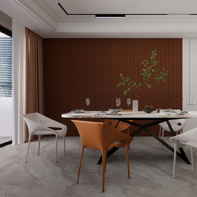 Gráfico de painéis de parede de fibra de poliéster em papel de parede de madeira plástico composto para decoração interior
