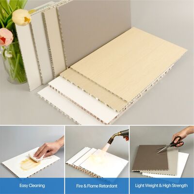 Painel de Honeycomb de alumínio leve / folha de alumínio Honeycomb 1220 × 2440 mm