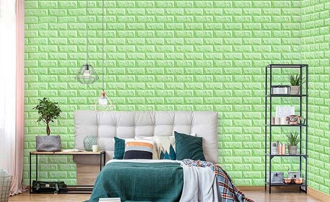 Papel de parede forte da espuma do tijolo do vinil da viscosidade 3D para a decoração da parede