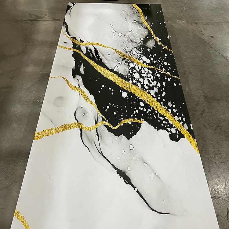 1220*2440mm 3D Digital Impressed UV Marble Sheet UV Boards para TV Tabela de decoração de parede