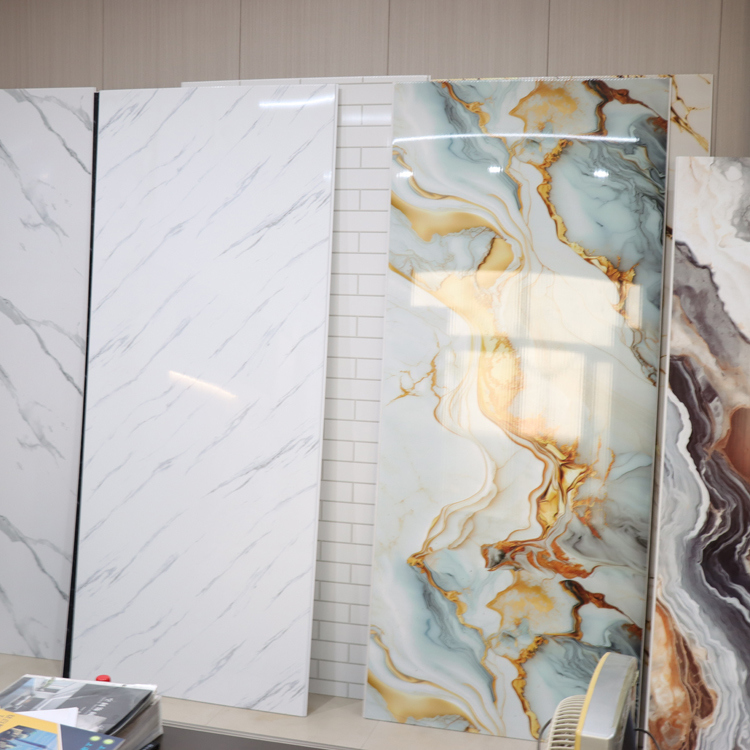 Superfície texturizada Pvc painéis de parede de banheiro antiderrapagem resistente a arranhões