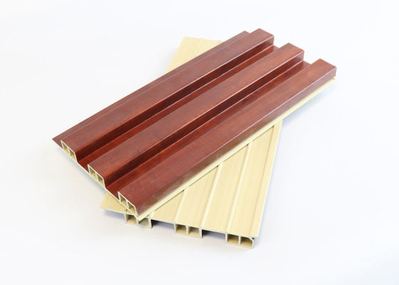 Painel de parede composto acanelado 160mm x 24mm da madeira interna WPC da decoração impermeáveis