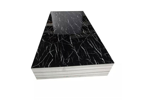 Painéis de mármore UV da folha decorativa interior impermeável do mármore do PVC 2mm - 5mm