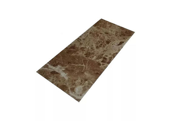 elevação decorativa interior da folha do mármore do PVC de 1220x2800mm lustrosa para o banheiro