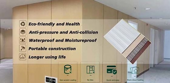 Fácil instale o peso leve à prova de fogo decorativo interior do teto dos painéis de parede do PVC