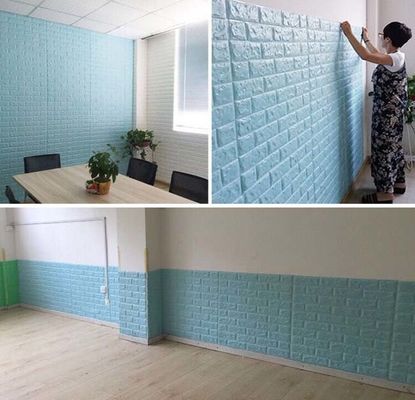 papel de parede autoadesivo do papel de parede da espuma do PE 3D para a decoração da casa
