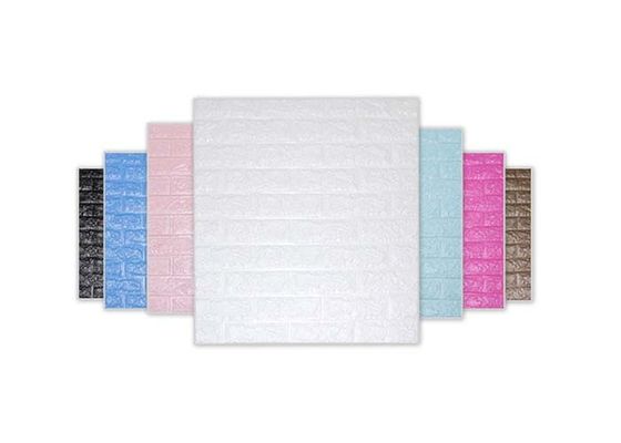 Papel de parede forte da espuma do tijolo do vinil da viscosidade 3D para a decoração da parede