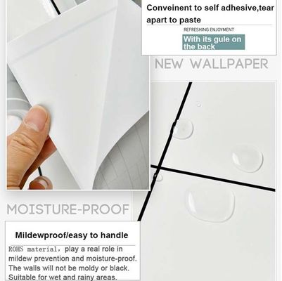 Papel de parede autoadesivo do rolo da etiqueta do papel de parede do PVC do tijolo de Rolls 3d do papel de parede de pedra