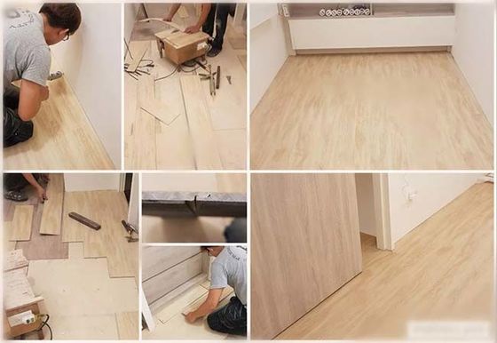 o bloqueio do assoalho de 4mm 3.5mm clica 4mm que o vinil SPC clica a pavimentação de telhas internas