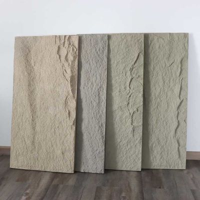Falso de pedra do painel do plutônio da laje grossa fácil instalar para a decoração 120 * 60cm da parede 3cm
