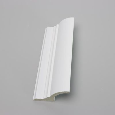 Molde aprontado rodapé de contorno decorativo branco da telha com luz conduzida