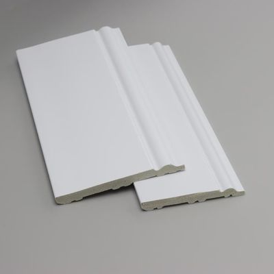 Molde aprontado rodapé de contorno decorativo branco da telha com luz conduzida