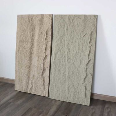 Parede de painel de pedra de poliuretano PU leve artificial falso 1200 * 600 mm