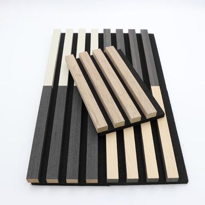 Painéis Acústicos 600*21mm Tábua de Fibra de Bambu Ecológica Akupanel De Madeira