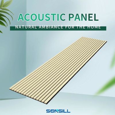 100% Poliéster+MDF Com Folheado Placa Acústica Forma Quadrada Insonorização