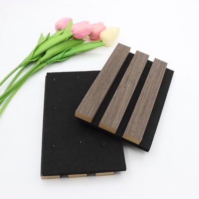 100% Poliéster+MDF Com Folheado Placa Acústica Forma Quadrada Insonorização