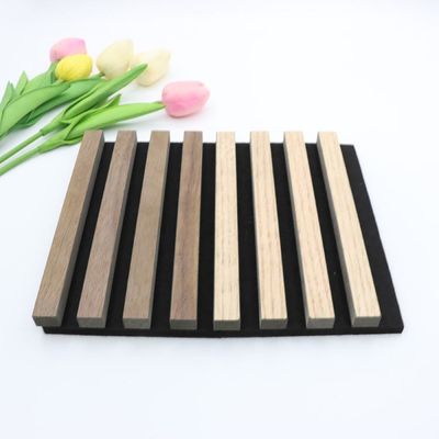 100% Poliéster+MDF Com Folheado Placa Acústica Forma Quadrada Insonorização