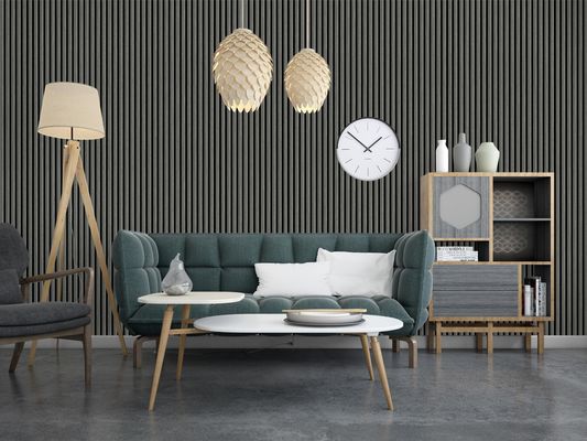 21*600*2400mm painel de placa acústica canelada à prova de som para decoração de interiores
