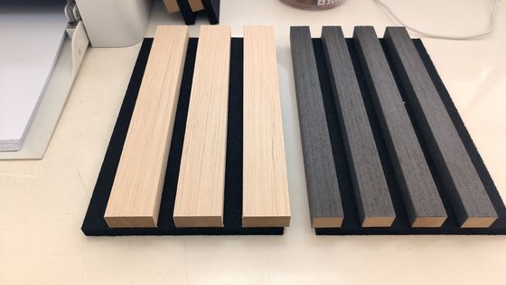 Painel de painel acústico de espessura de 12 mm Painel de parede de ardósia de madeira para decoração residencial