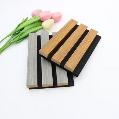 MDF absorvente de som acústico de parede de madeira painel de ardósia