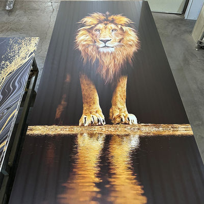 4*8 Ft UV PVC folha de mármore impermeável estampagem a quente / 3D impressos painéis interiores placas UV
