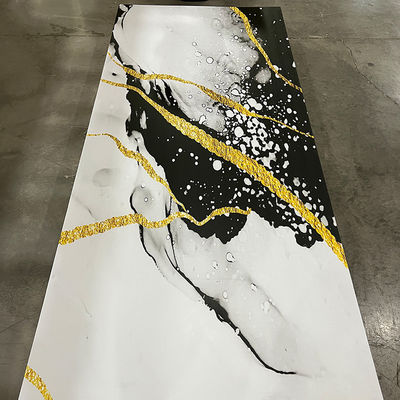 1220*2440mm 3D Digital Impressed UV Marble Sheet UV Boards para TV Tabela de decoração de parede