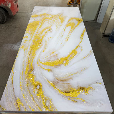 1220*2440mm 3D Digital Impressed UV Marble Sheet UV Boards para TV Tabela de decoração de parede