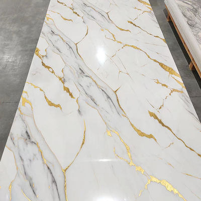 Folha de mármore de PVC Brilhante/Mat para decoração de interiores