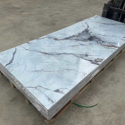 Folha de mármore de PVC para decoração de interiores de 1220x2800 mm