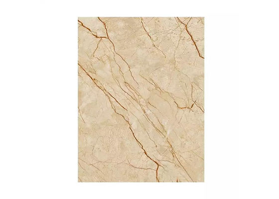 Painéis de parede UV decorativos da folha impermeável lustrosa alta do mármore do PVC