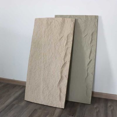 Painel de parede de pedra luxuoso interno 3D impermeável do falso do plutônio 100mm decorativo