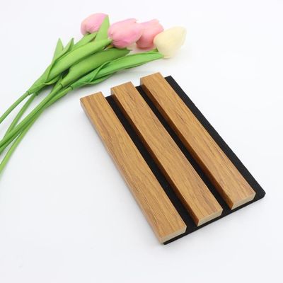 Painéis Acústicos 600*21mm Tábua de Fibra de Bambu Ecológica Akupanel De Madeira